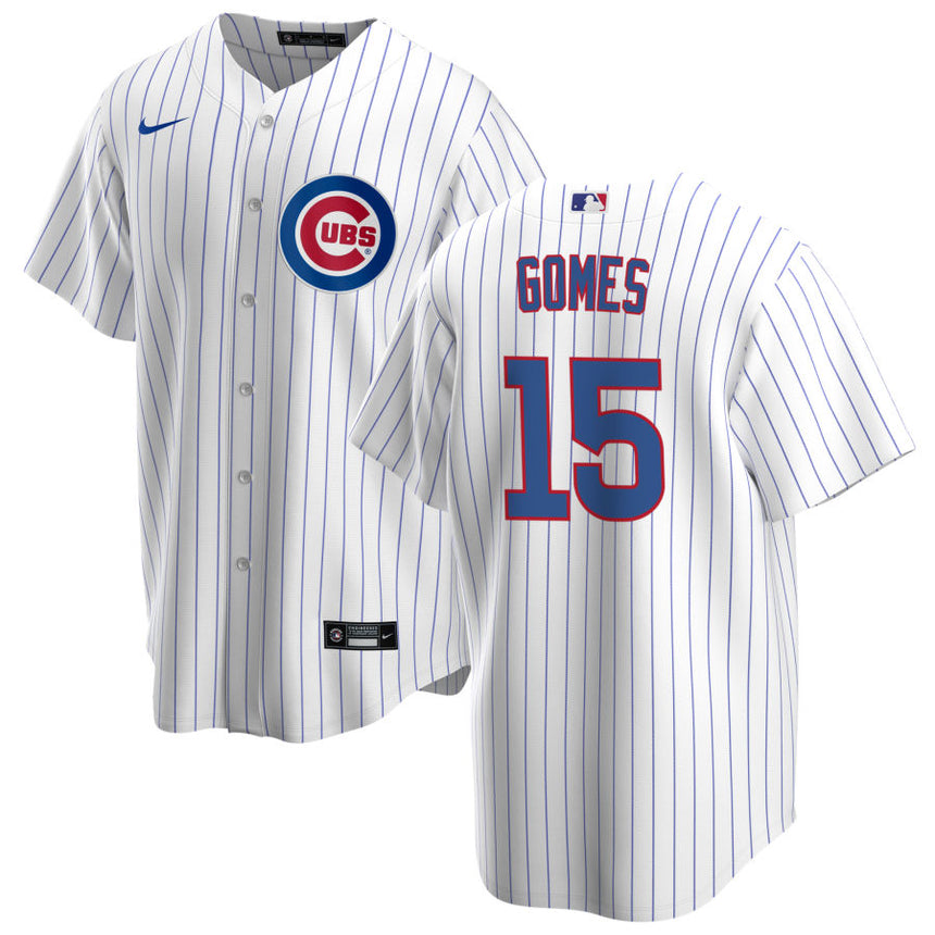 Men's Chicago Cubs Yan Gomes Premium Twill White Home Replica Jersey