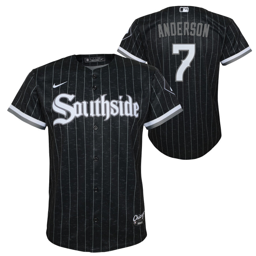 Toddler Tim Anderson Chicago White Sox Black City Connect Replica Jersey