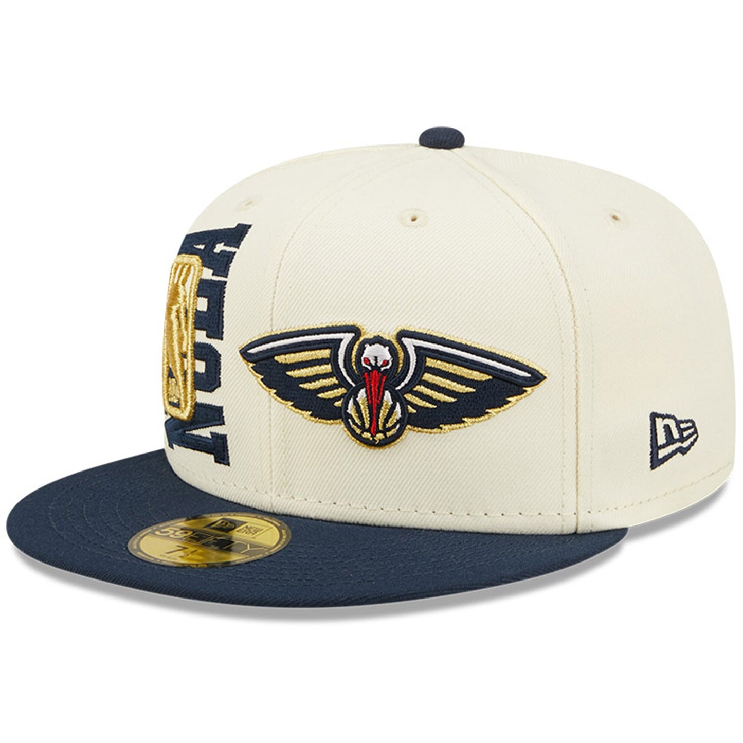 New Orleans Pelicans New Era 2022 NBA Draft 59FIFTY Fitted Hat - Cream/Navy