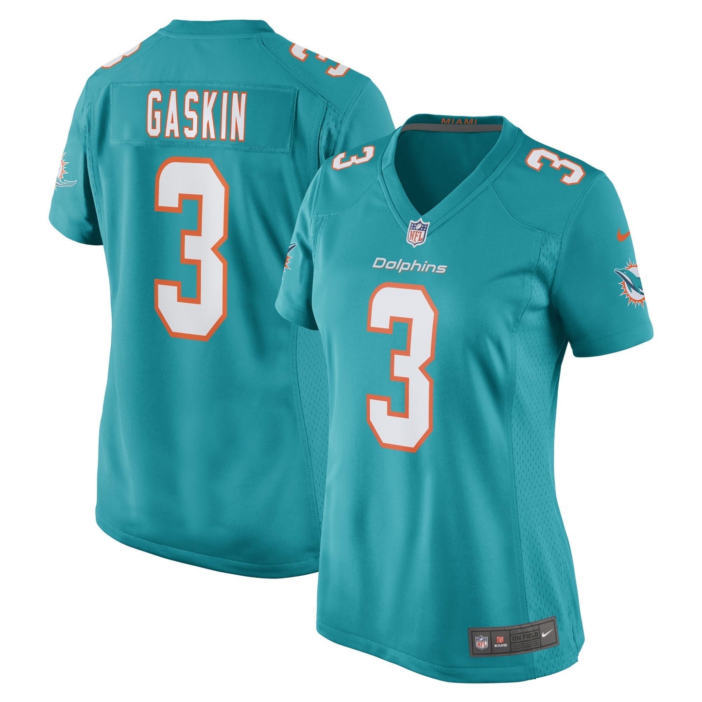 Women's Nike Myles Gaskin Aqua Miami Dolphins Game Player Jersey