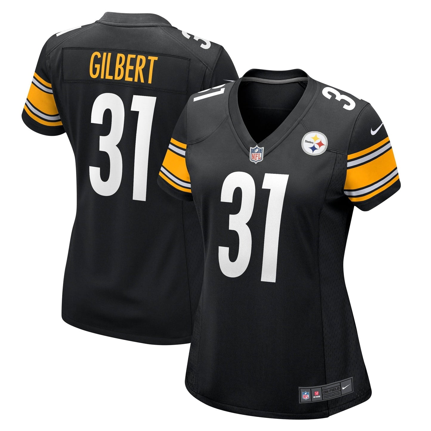 Women's Nike Mark Gilbert Black Pittsburgh Steelers Game Player Jersey