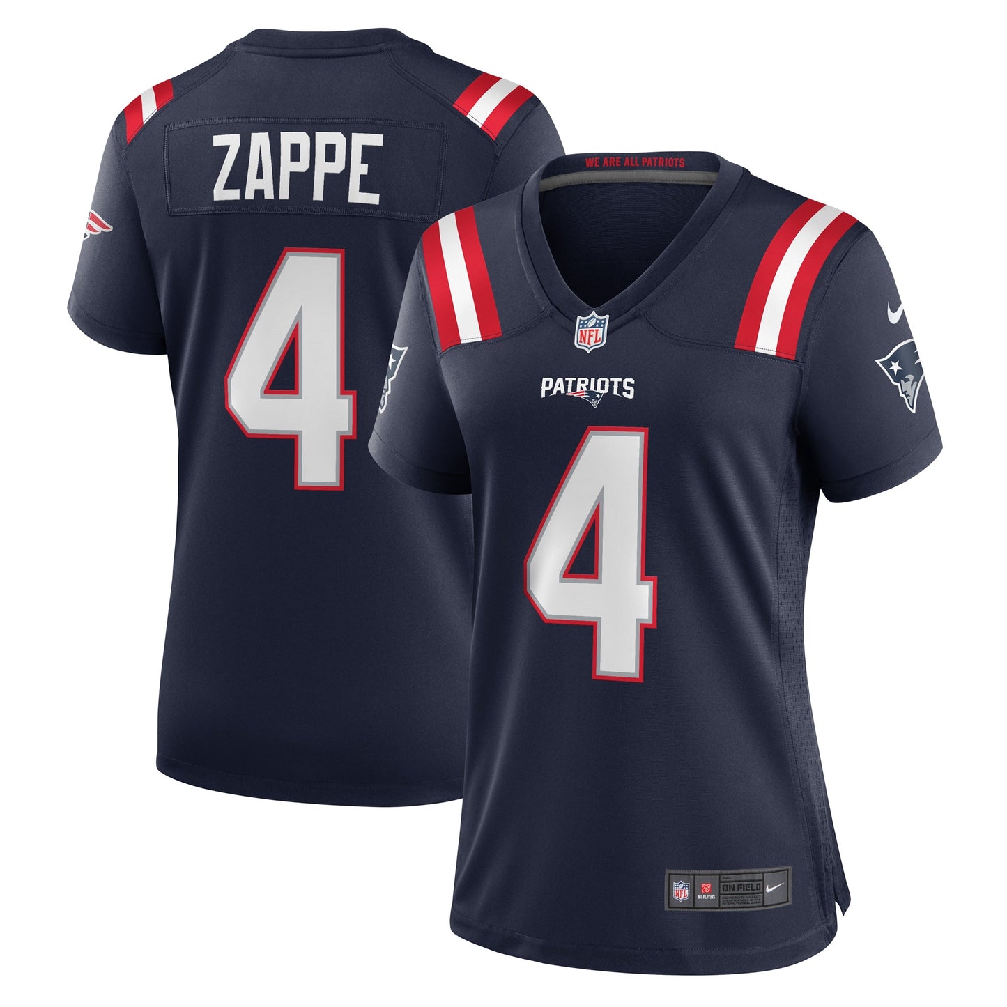 Bailey Zappe New England Patriots Nike Women's Game Player Jersey - Navy