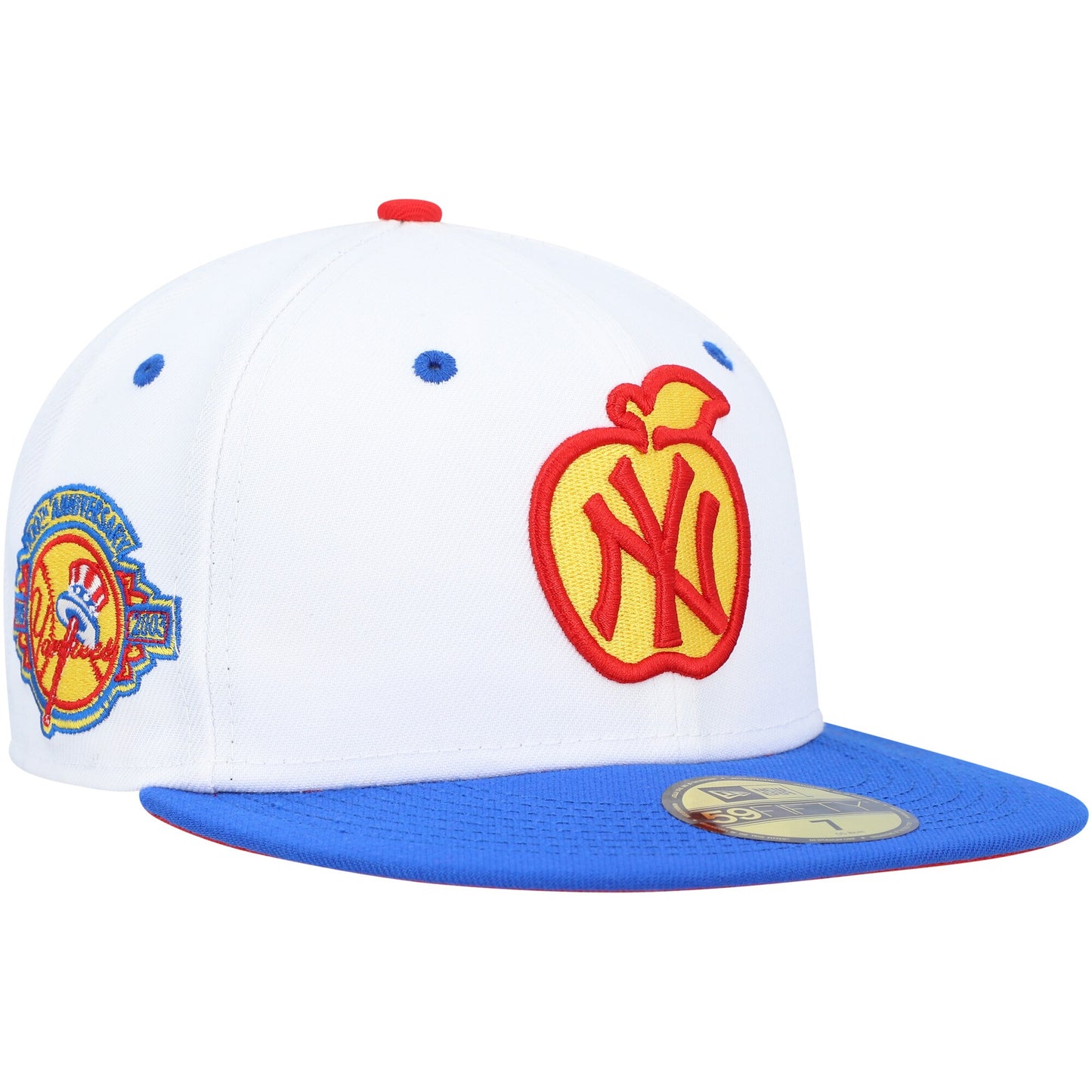 New York Yankees New Era 100th Anniversary Cherry Lolli 59FIFTY Fitted Hat - White/Royal