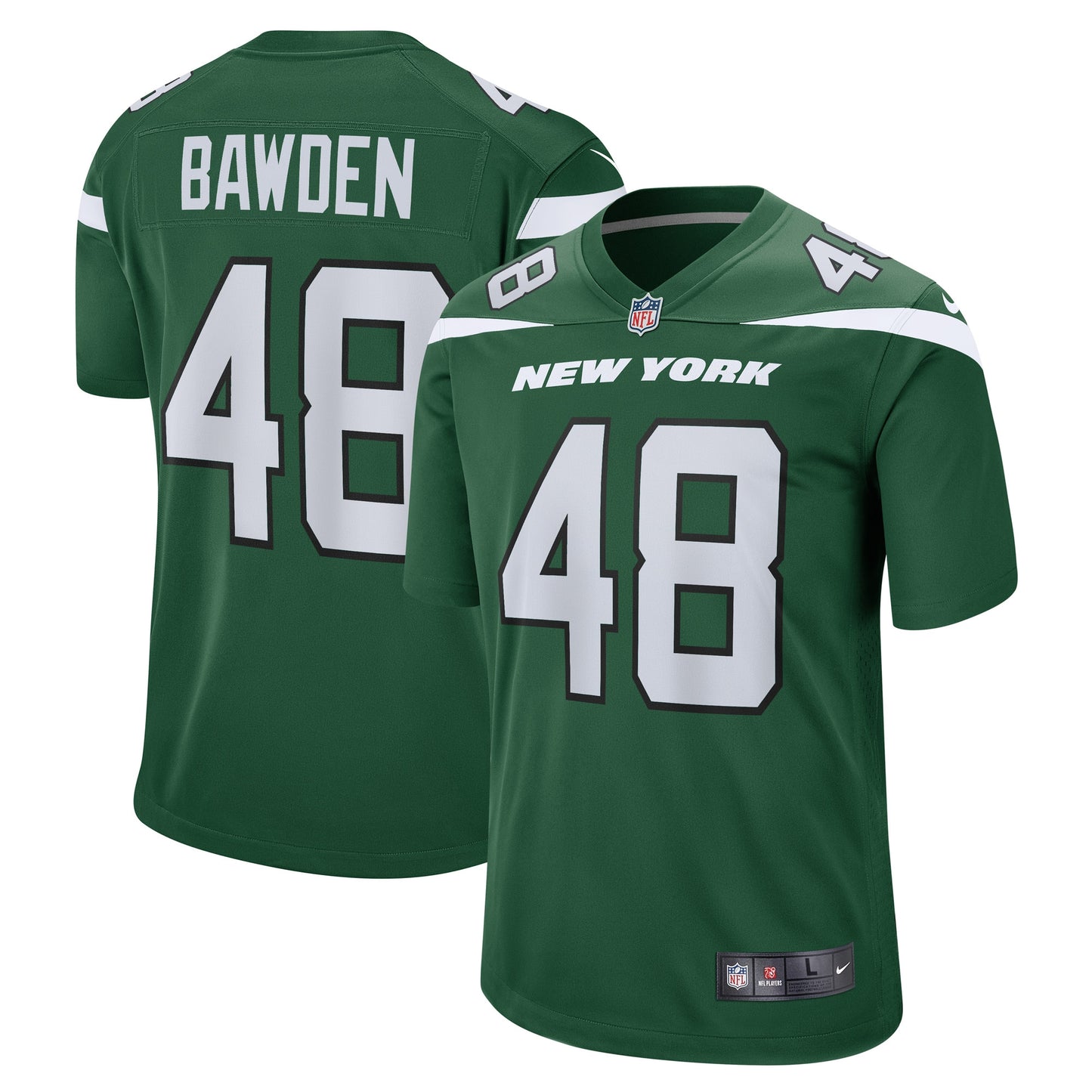 Nick Bawden New York Jets Nike Women's Game Player Jersey - Gotham Green