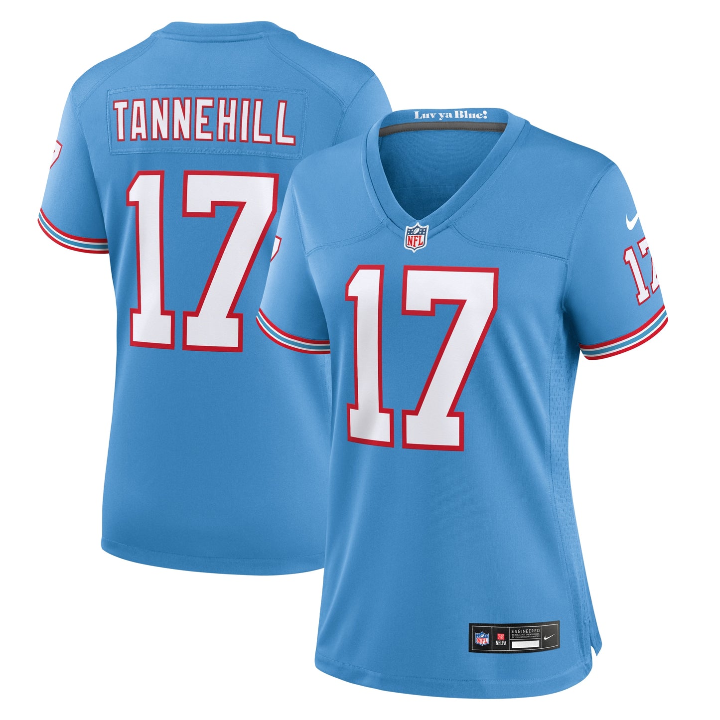 Ryan Tannehill Tennessee Titans Nike Women's Oilers Throwback Player Game Jersey - Light Blue