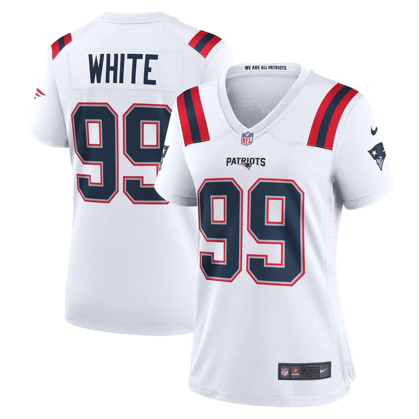 Keion White New England Patriots Nike Women's Game Jersey - White
