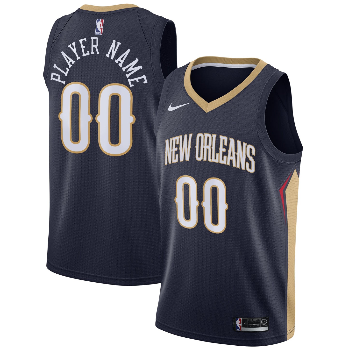 New Orleans Pelicans Nike Swingman Custom Jersey Navy - Icon Edition