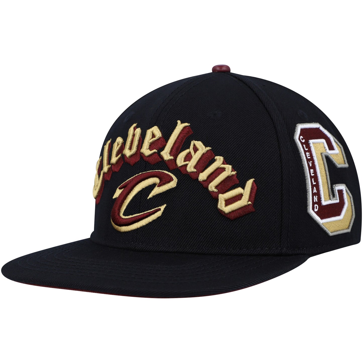 Cleveland Cavaliers Pro Standard Old English Snapback Hat - Black
