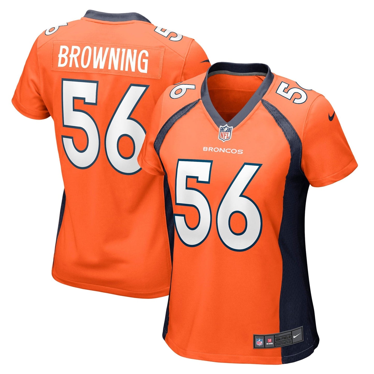 Women's Nike Baron Browning Orange Denver Broncos Game Jersey