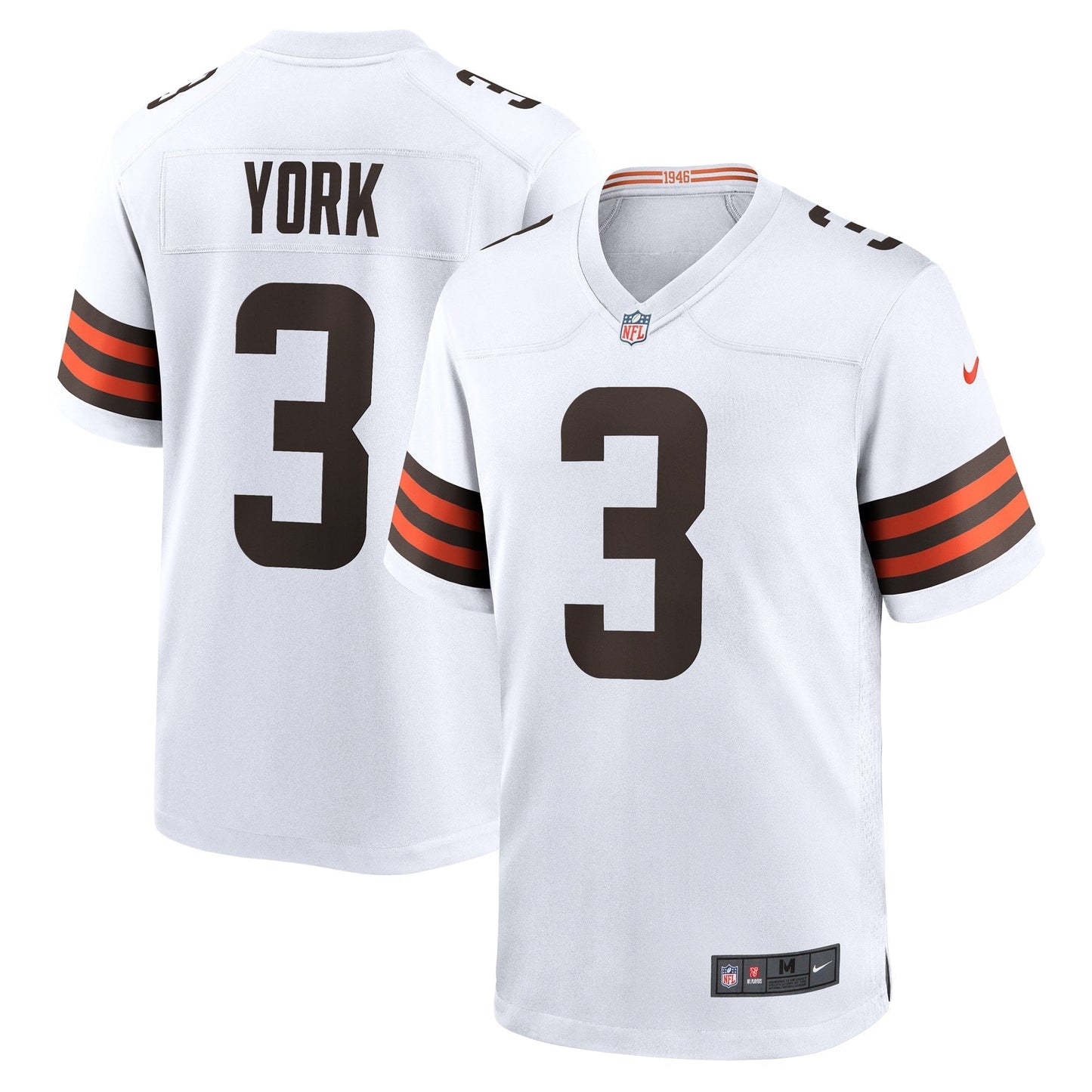 Men's Nike Cade York White Cleveland Browns Game Player Jersey