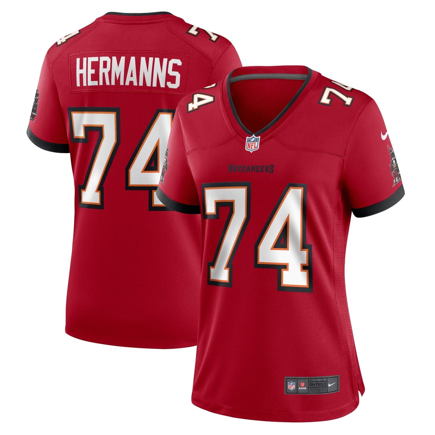 Women's Nike Grant Hermanns Red Tampa Bay Buccaneers Home Game Player Jersey