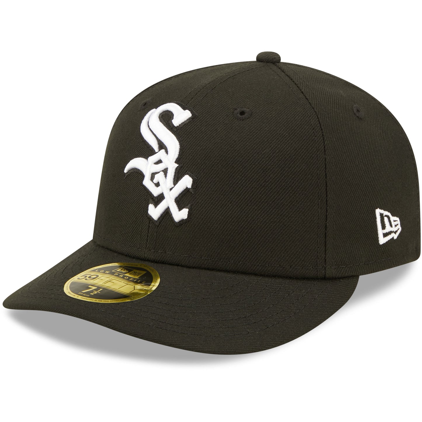 Chicago White Sox New Era Black & White Low Profile 59FIFTY Fitted Hat