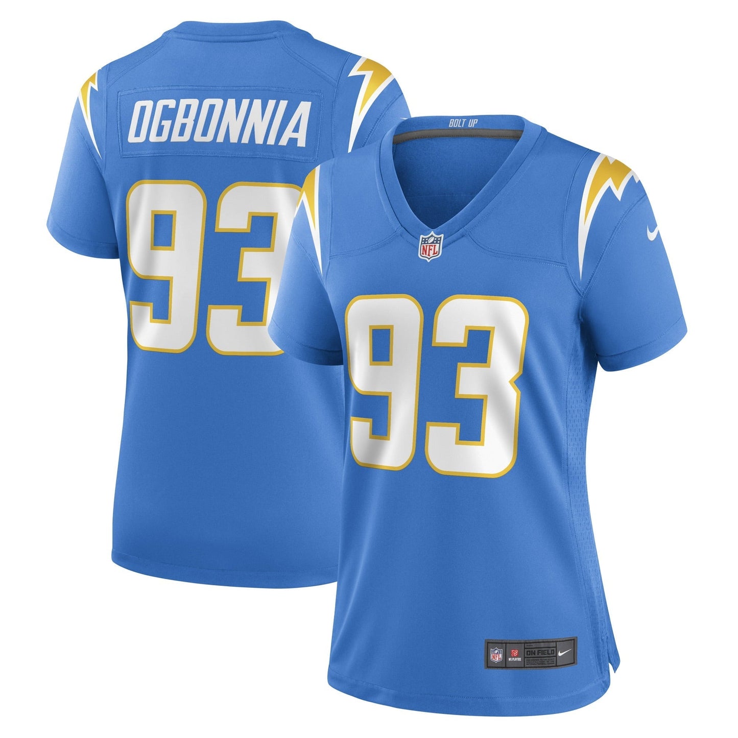 Women's Nike Otito Ogbonnia Powder Blue Los Angeles Chargers Game Player Jersey
