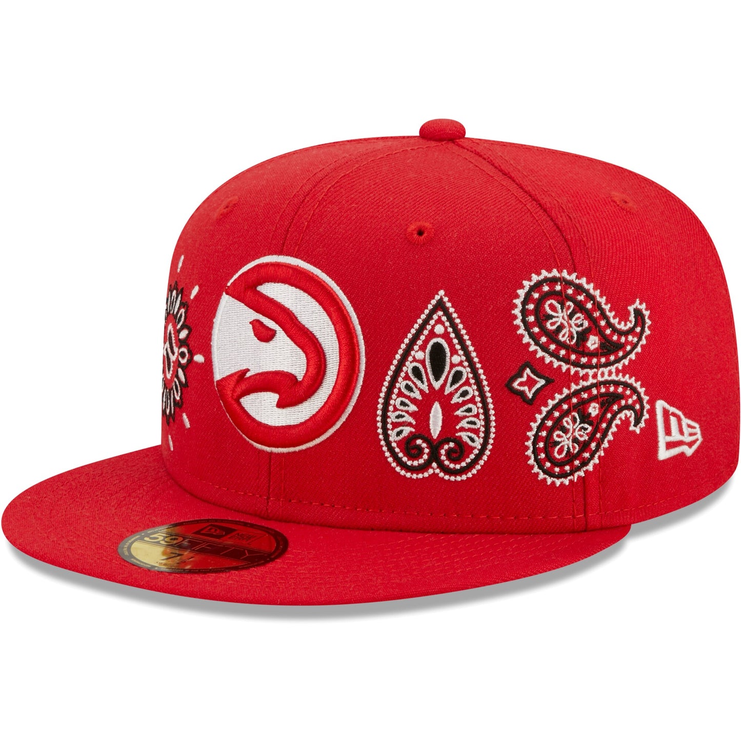 Atlanta Hawks New Era Paisley 59FIFTY Fitted Hat - Red