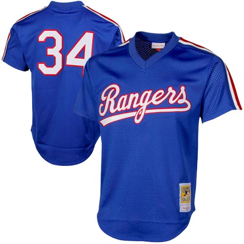 Nolan Ryan Texas Rangers Mitchell & Ness 1989 Authentic Cooperstown Collection Mesh Batting Practice Jersey - Royal