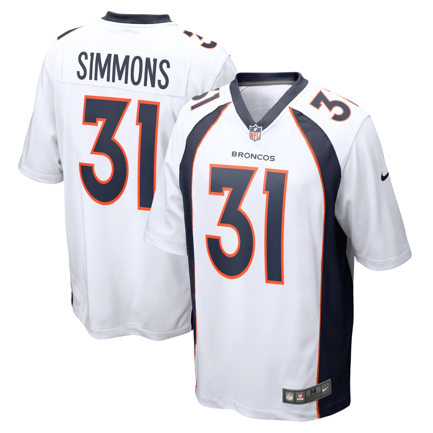 Justin Simmons Denver Broncos Nike Game Jersey - White