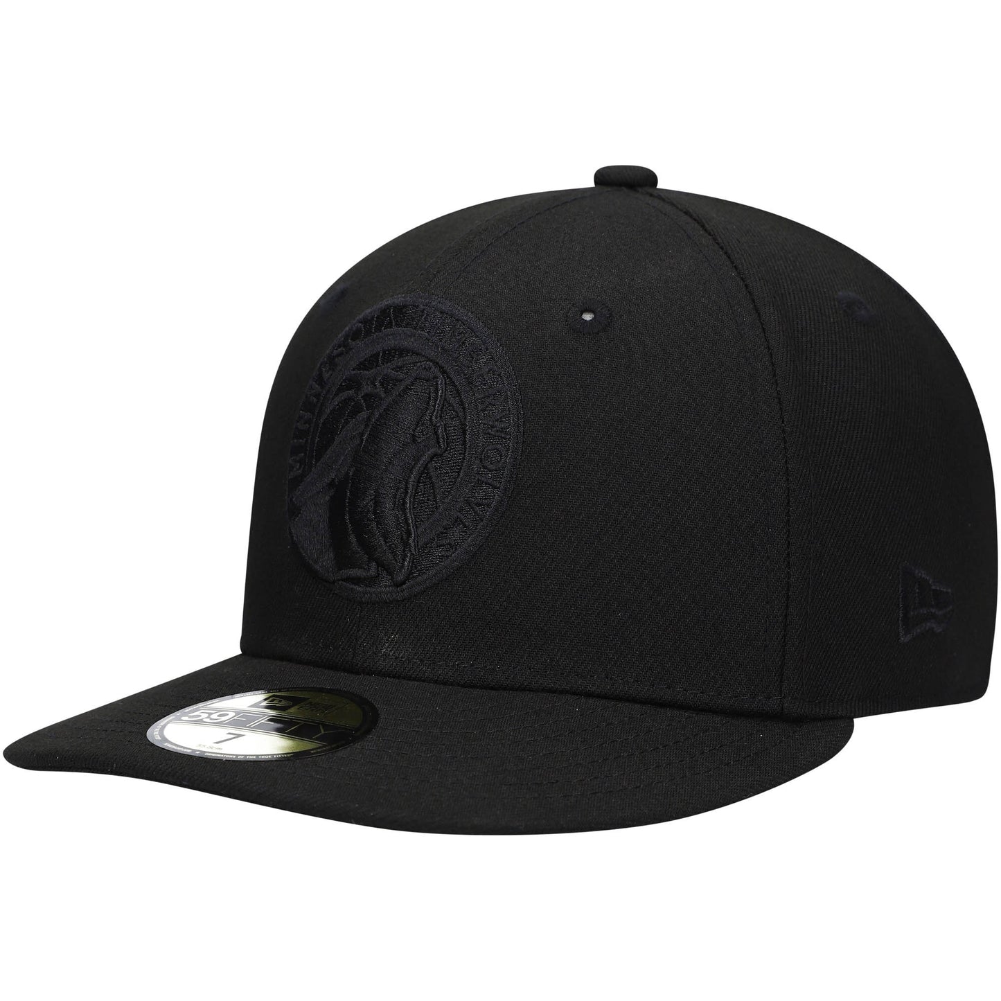 Minnesota Timberwolves New Era Black On Black 59FIFTY Fitted Hat
