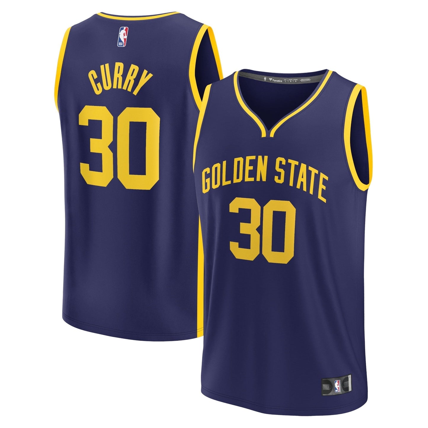 Youth Fanatics Branded Stephen Curry Navy Golden State Warriors Fast Break Player Jersey - Statement Edition