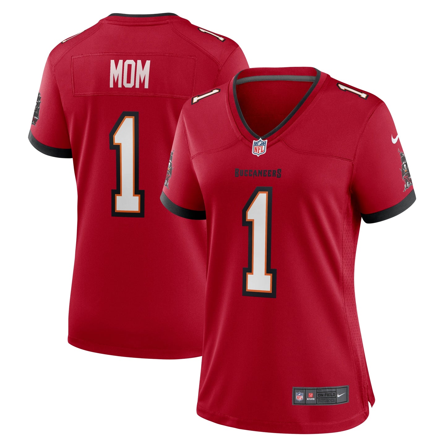 Number 1 Mom Tampa Bay Buccaneers Nike Women's Game Jersey - Red