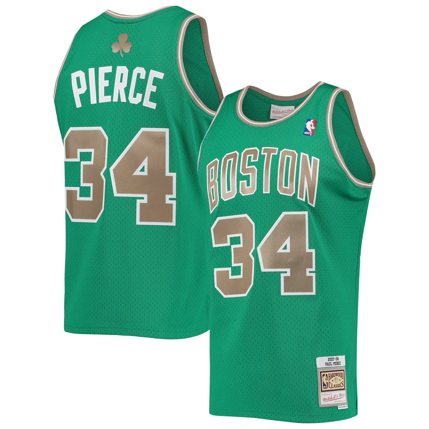 Paul Pierce Boston Celtics Mitchell & Ness 2001/02 Hardwood Classics Swingman Jersey - Kelly Green