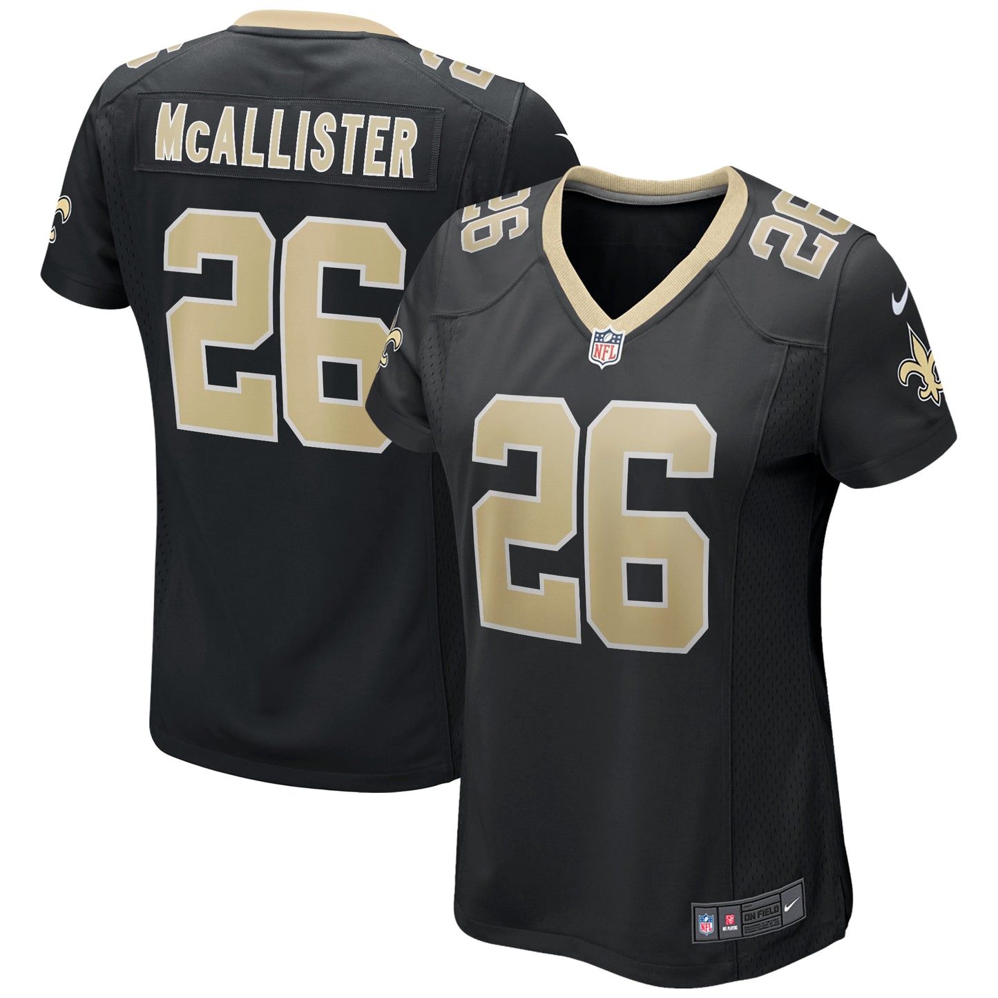 Deuce McAllister New Orleans Saints Nike Women's Game Retired Player Jersey - Black