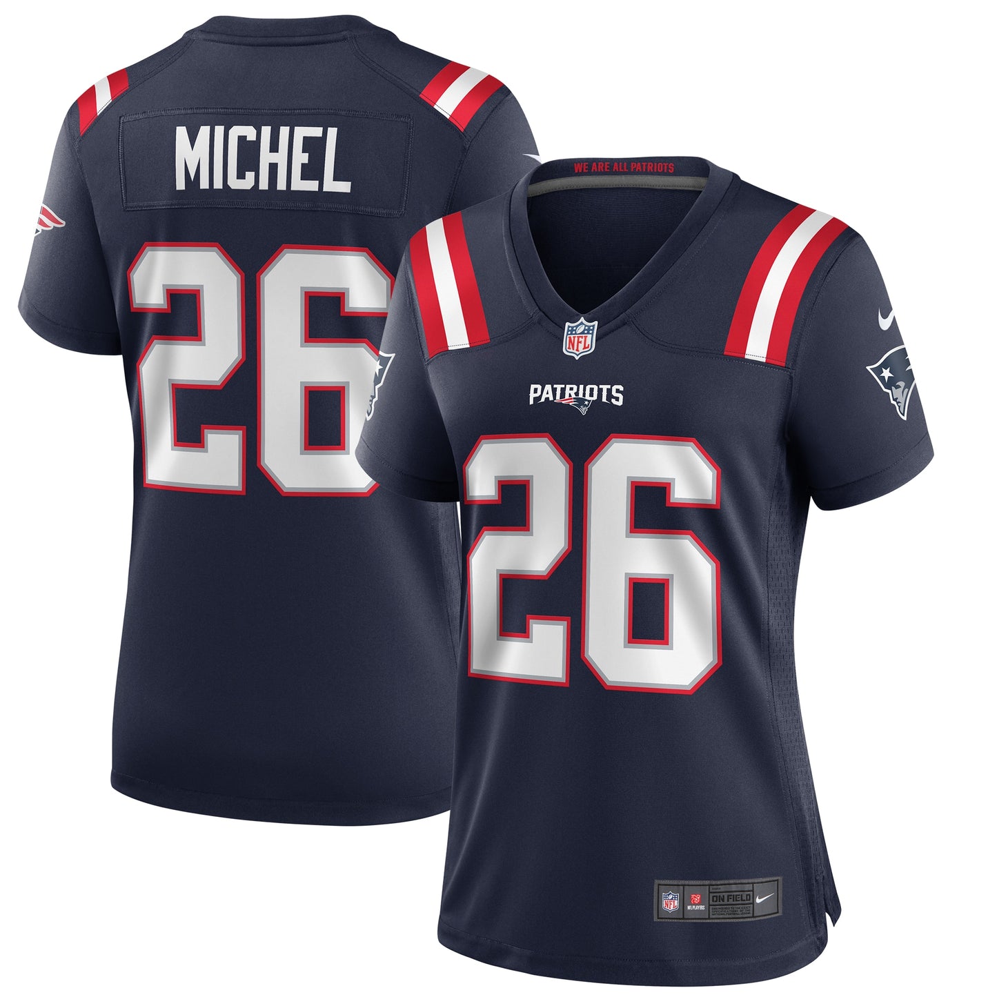 Sony Michel New England Patriots Nike Women's Game Jersey - Navy