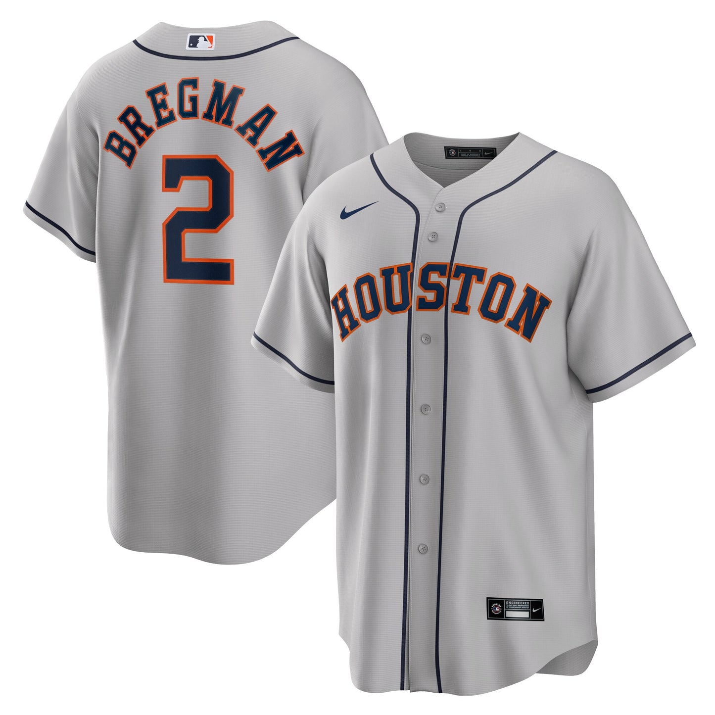 Alex Bregman Houston Astros Nike Road Replica Player Name Jersey - Gray