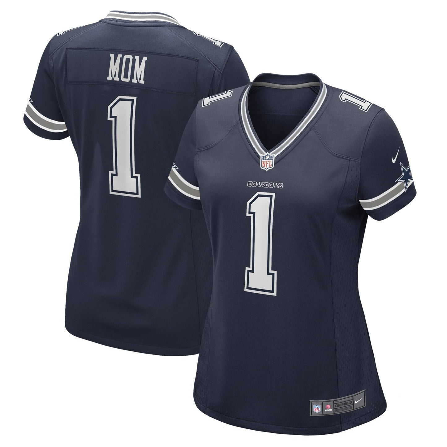 Women's Nike Number 1 Mom Navy Dallas Cowboys Game Jersey