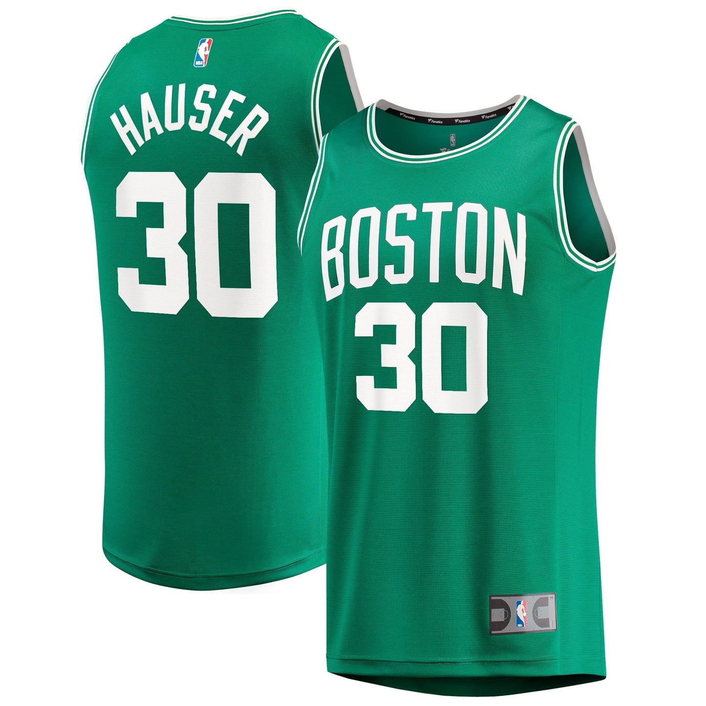 Men's Fanatics Branded Sam Hauser Kelly Green Boston Celtics 2021/22 Fast Break Replica Jersey - Icon Edition