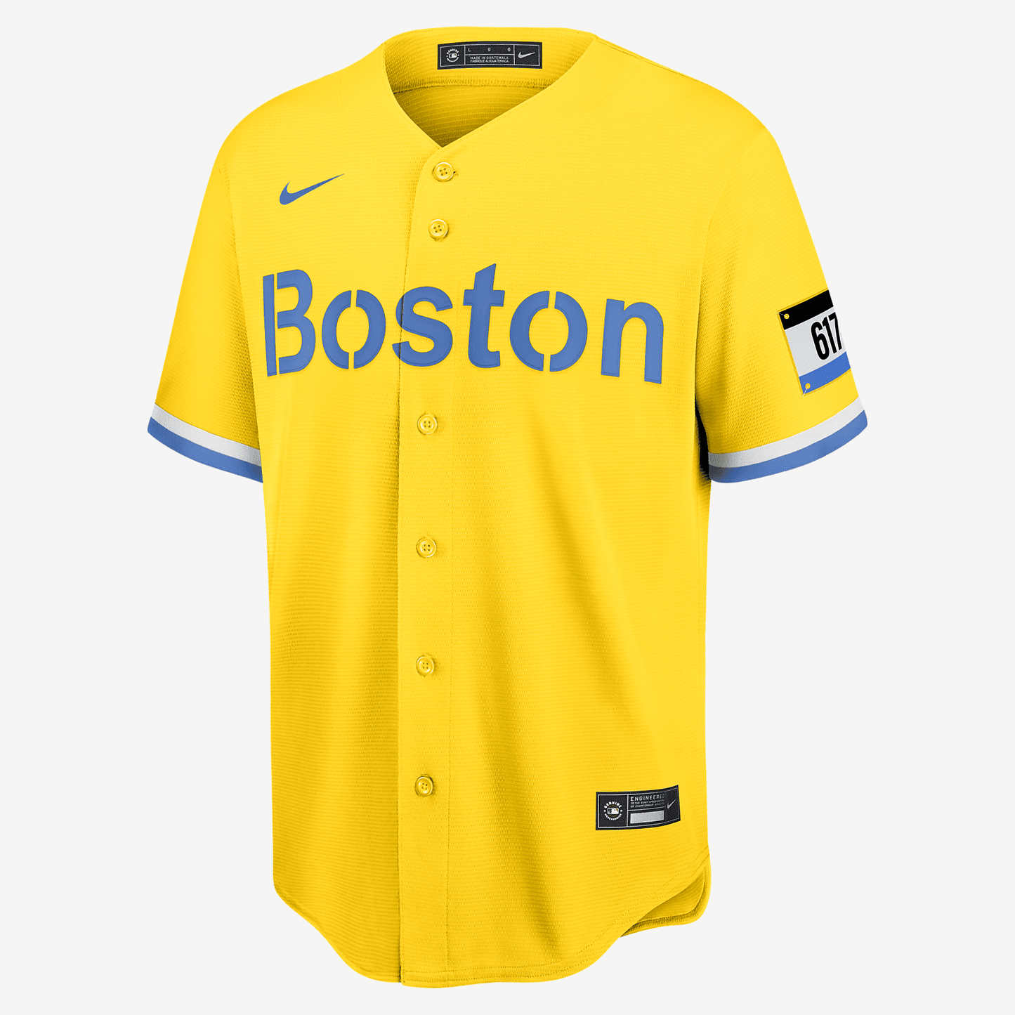 MLB Boston Red Sox City Connect (Rafael Devers) Men's Replica Baseball Jersey - Gold/Light Blue