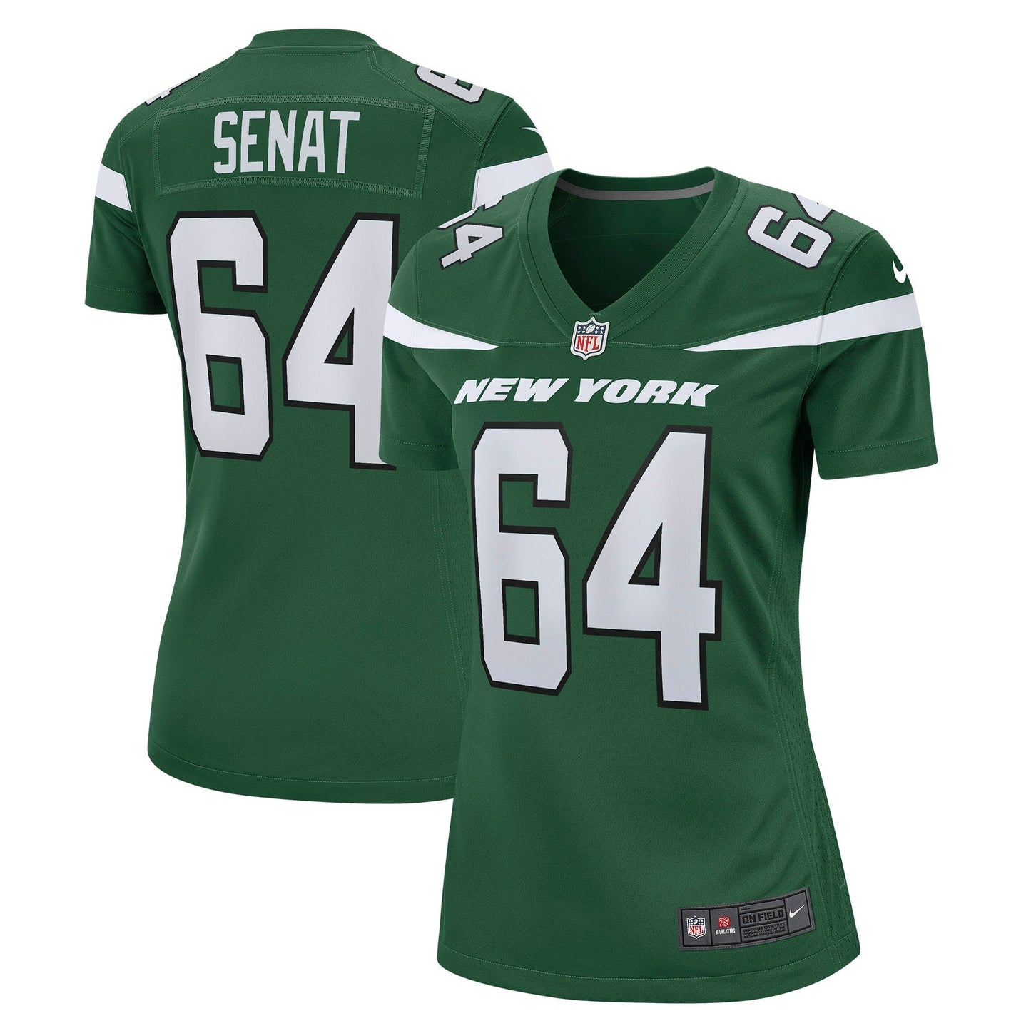 Women's Nike Greg Senat Gotham Green New York Jets Game Player Jersey