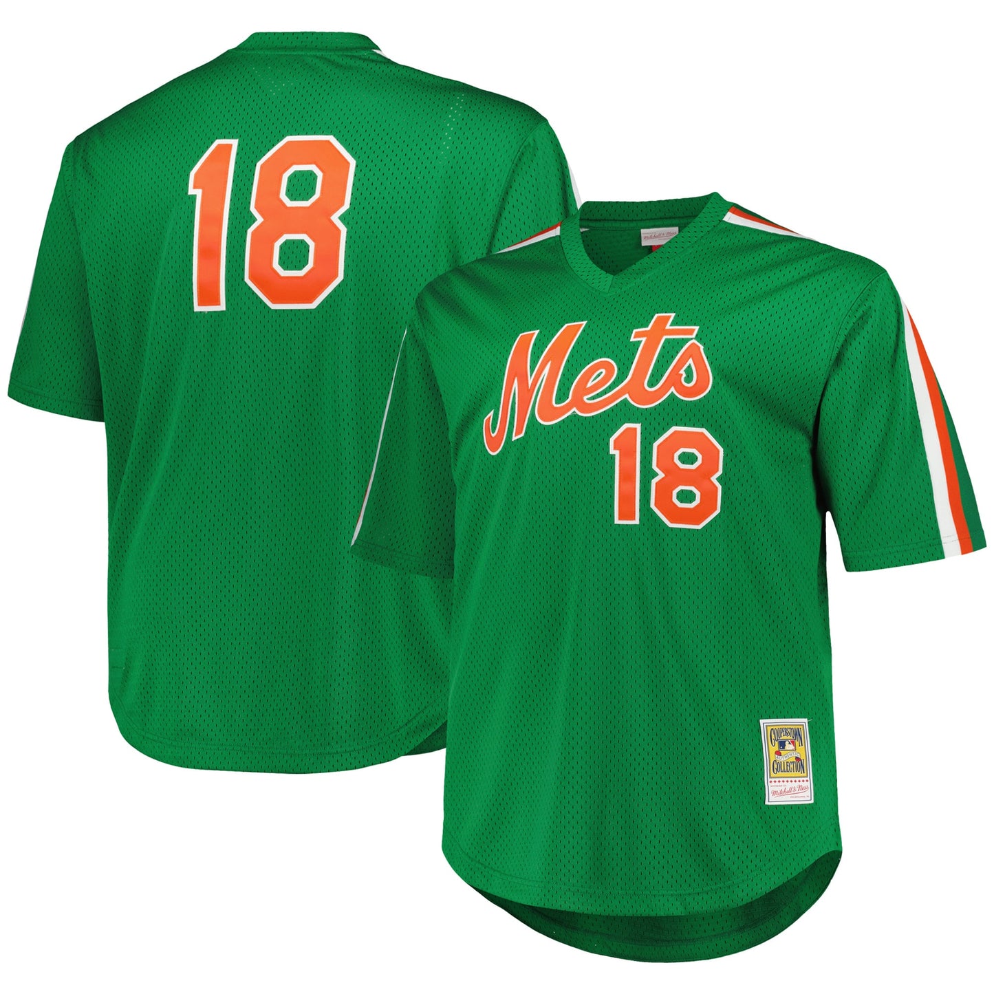 Darryl Strawberry New York Mets Mitchell & Ness 1988 Cooperstown Collection Mesh Pullover Jersey - Green