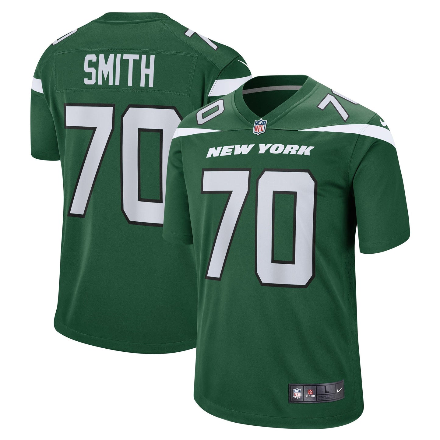 Men's Nike Eric Smith Gotham Green New York Jets Game Player Jersey