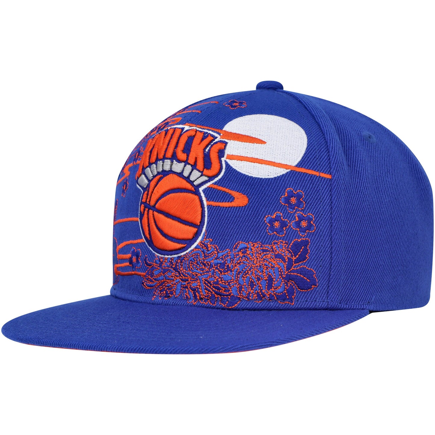 New York Knicks Mitchell & Ness Hardwood Classics Asian Heritage Scenic Snapback Hat - Blue