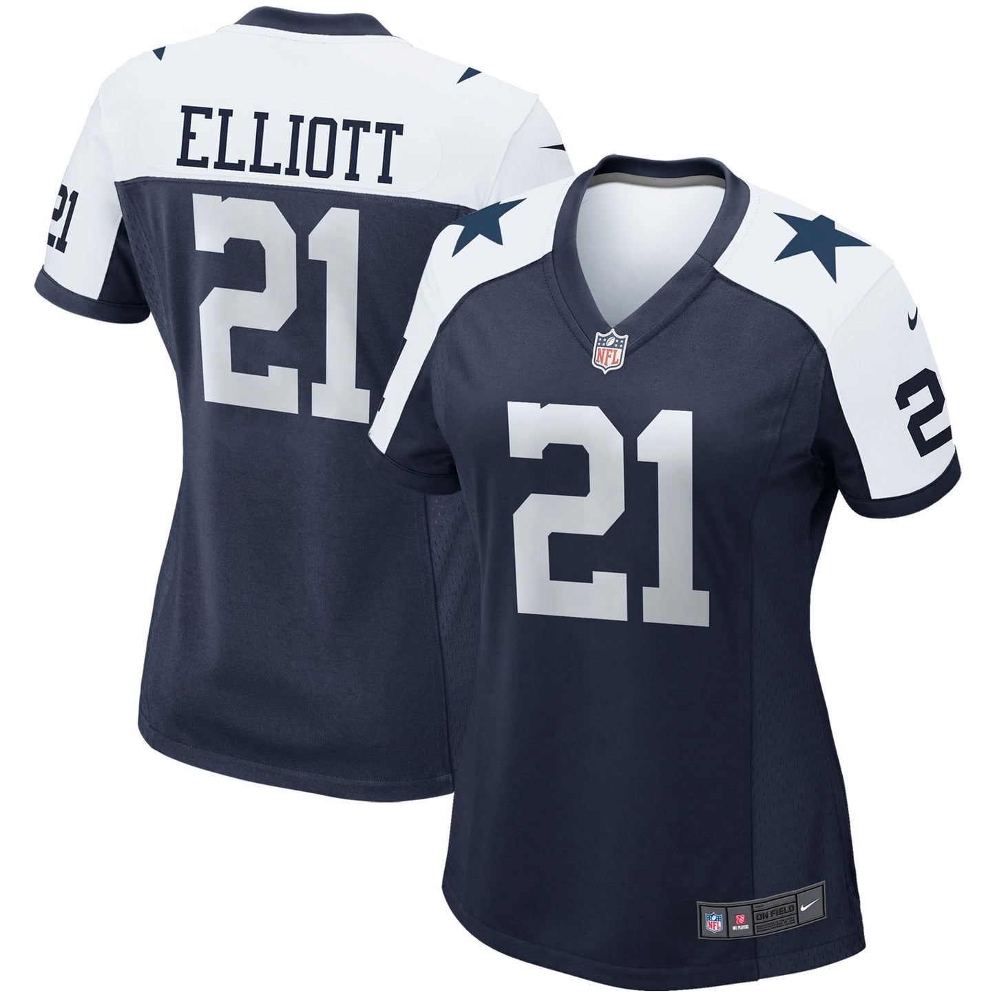 Ezekiel Elliott Dallas Cowboys Nike Women's Alternate Game Team Jersey - Navy