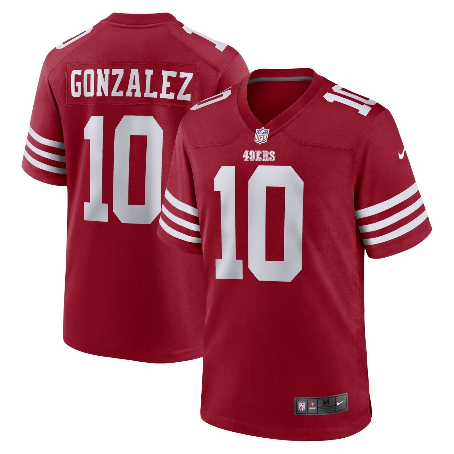 Men's Nike Zane Gonzalez Scarlet San Francisco 49ers Game Jersey