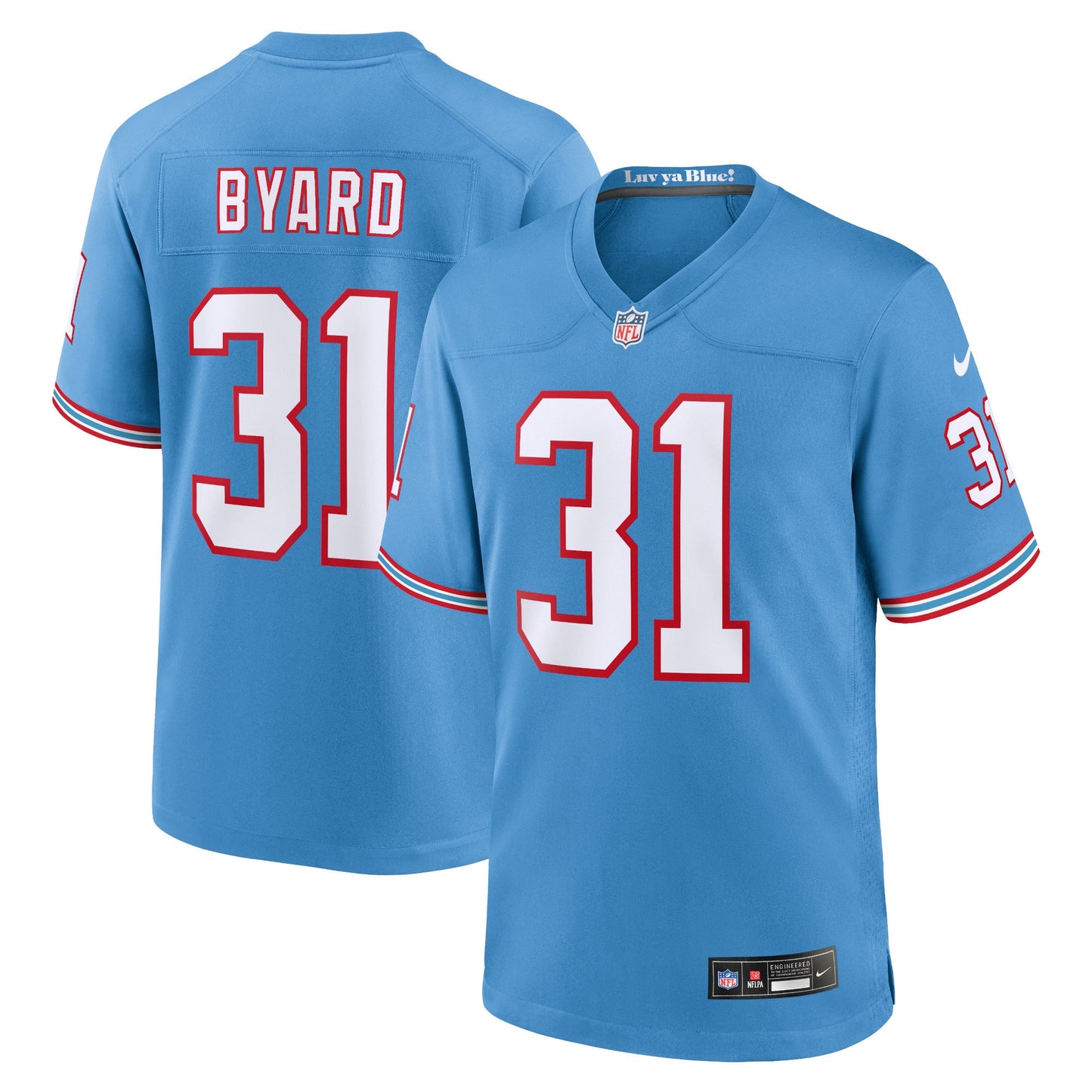 Kevin Byard Tennessee Titans Nike Oilers Throwback Alternate Game Player Jersey - Light Blue