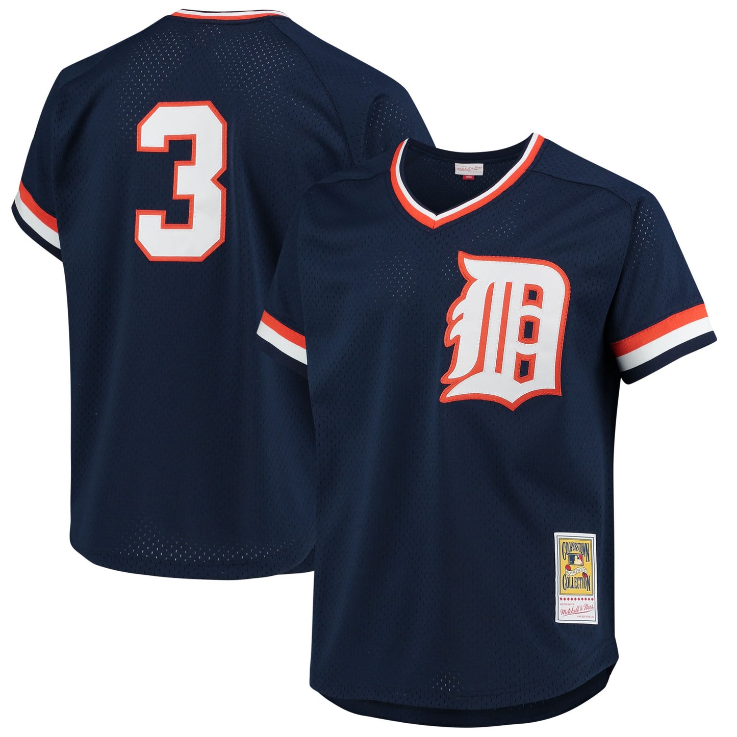 Alan Trammell Detroit Tigers Mitchell & Ness 1984 Authentic Cooperstown Collection Mesh Batting Practice Jersey - Navy
