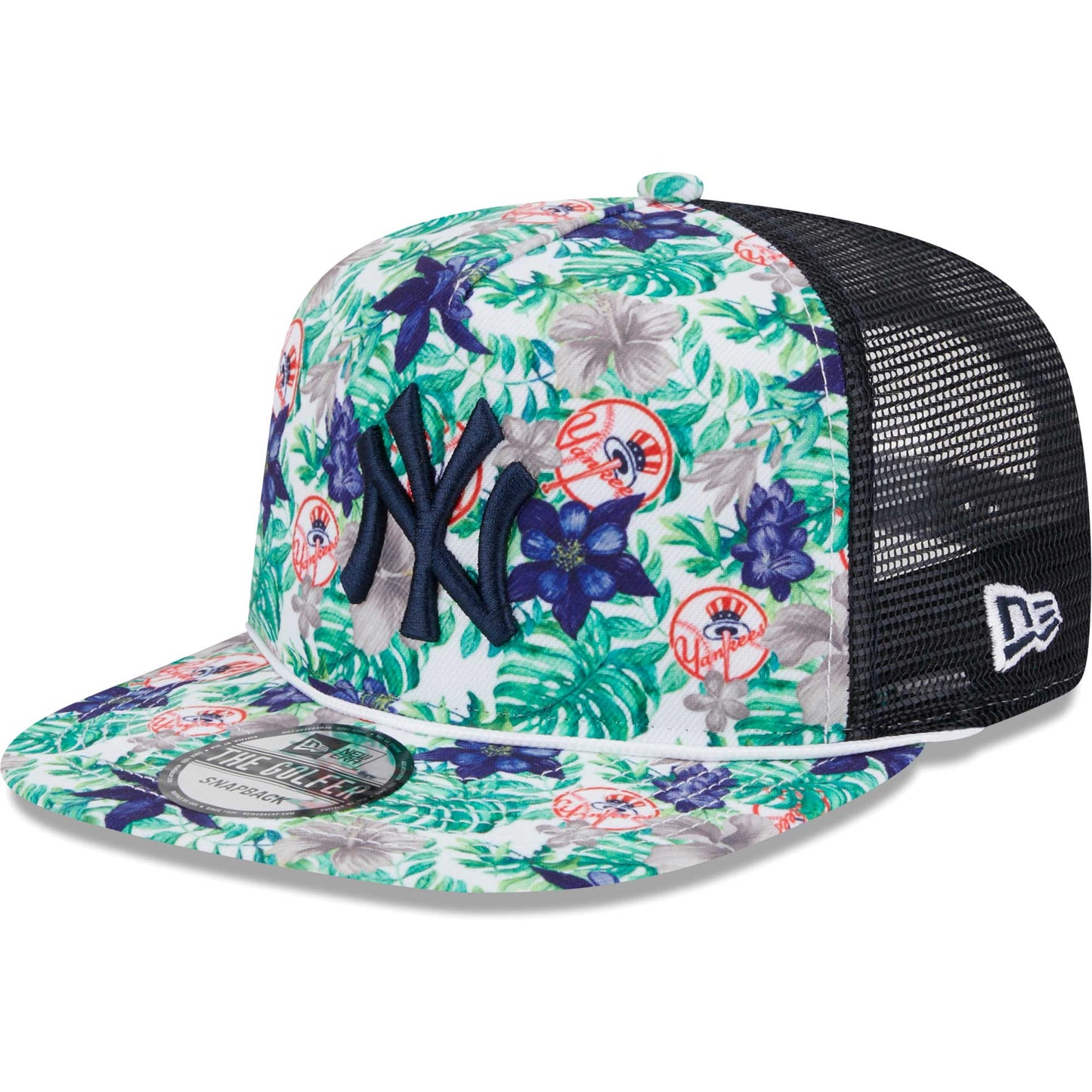 New York Yankees New Era Tropic Floral Golfer Lightly Structured Snapback Hat