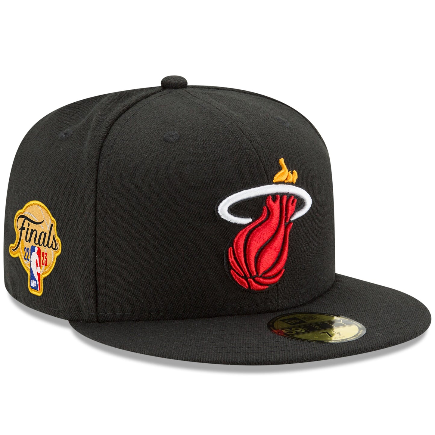 Miami Heat New Era 2023 NBA Finals Side Patch 59FIFTY Fitted Hat - Black