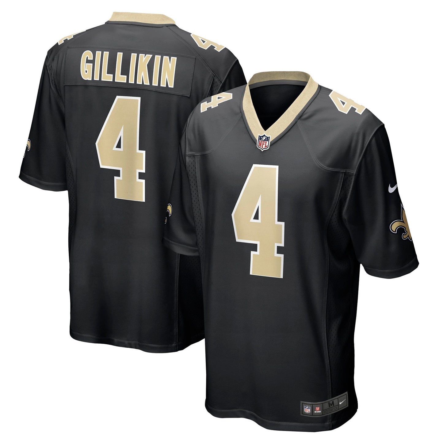 Men's Nike Blake Gilikin Black New Orleans Saints Game Player Jersey