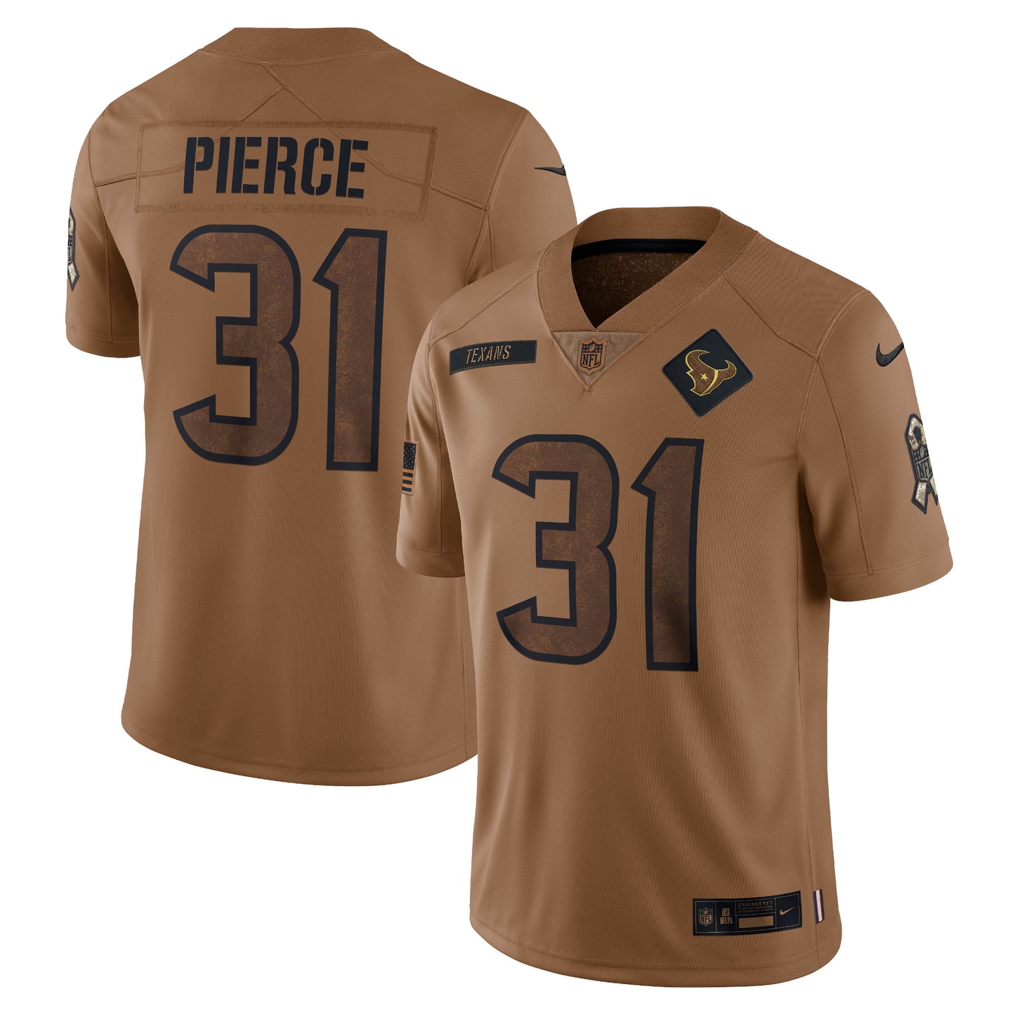 Dameon Pierce Houston Texans Nike 2023 Salute To Service Limited Jersey - Brown