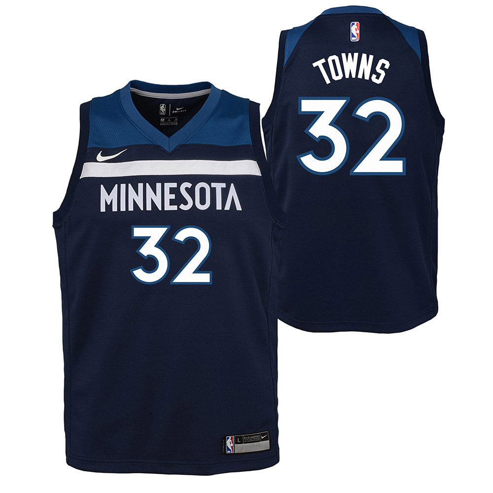 Youth Minnesota Timberwolves Karl-Anthony Towns Icon Edition Jersey - Navy