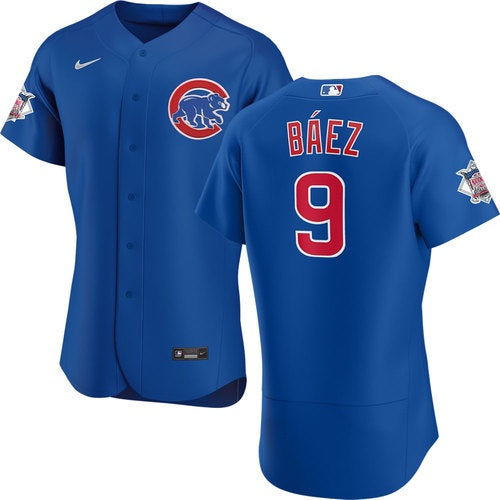 Men's Chicago Cubs Javier Baez Blue Alternate Authentic Player Jersey