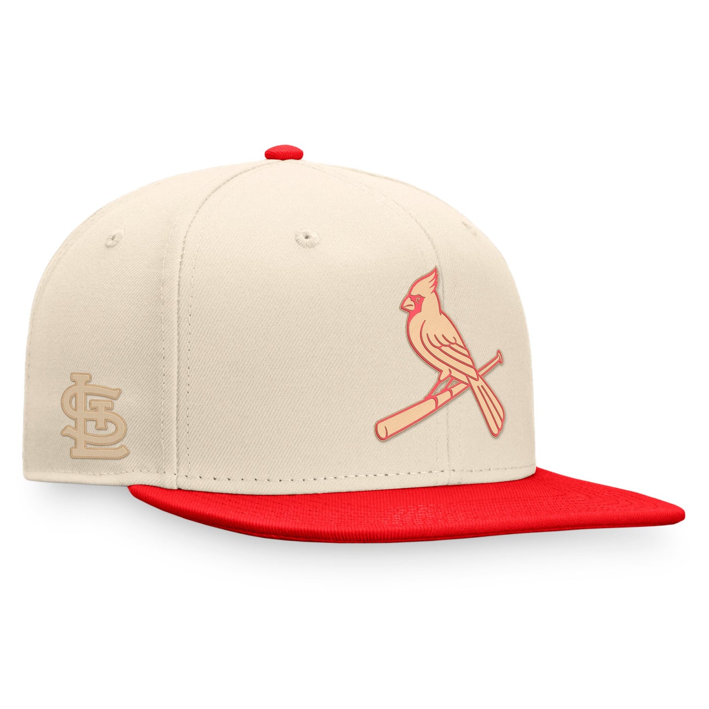 St. Louis Cardinals Fanatics Branded Fitted Hat - Natural/Red