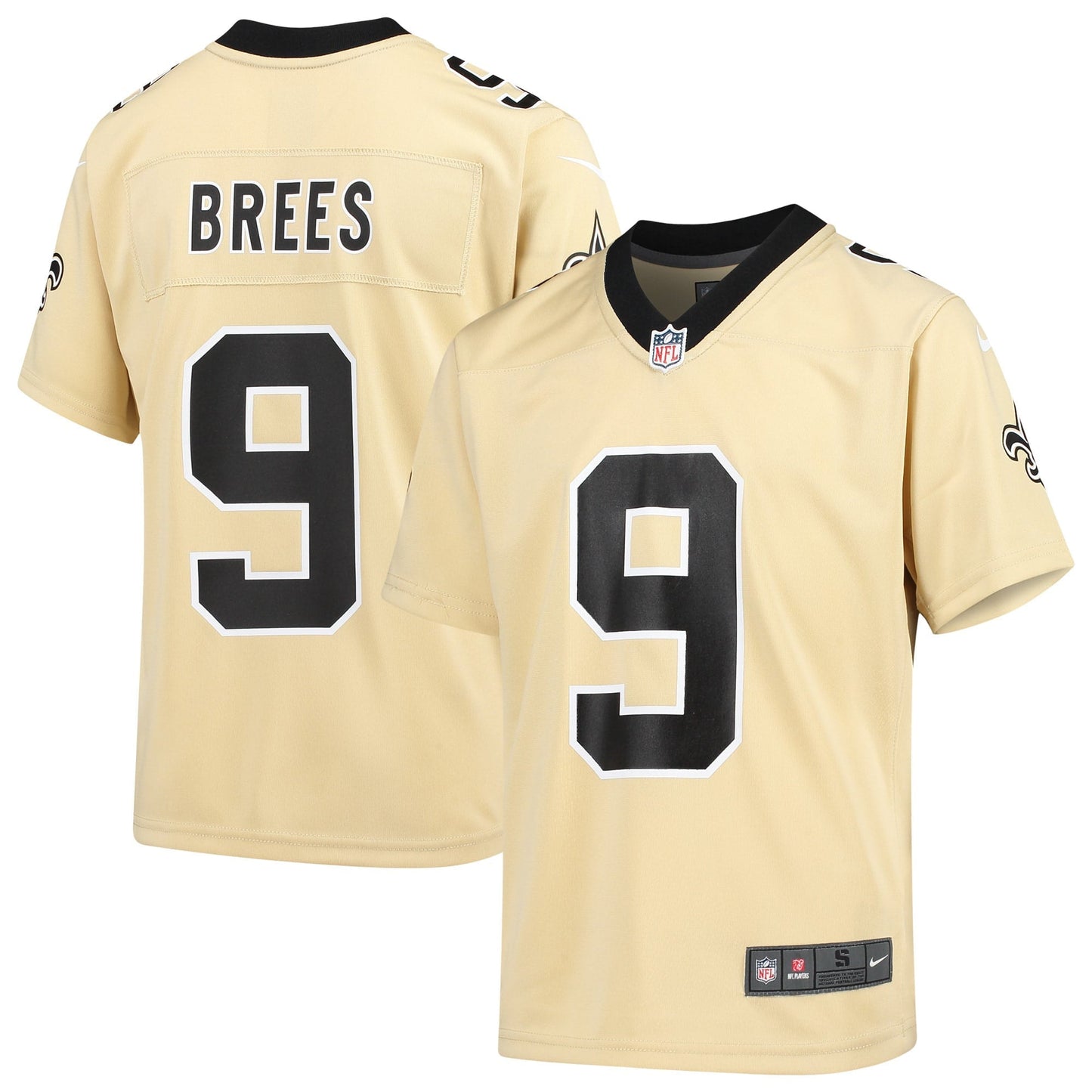 Youth Nike Drew Brees Gold New Orleans Saints Inverted Game Jersey
