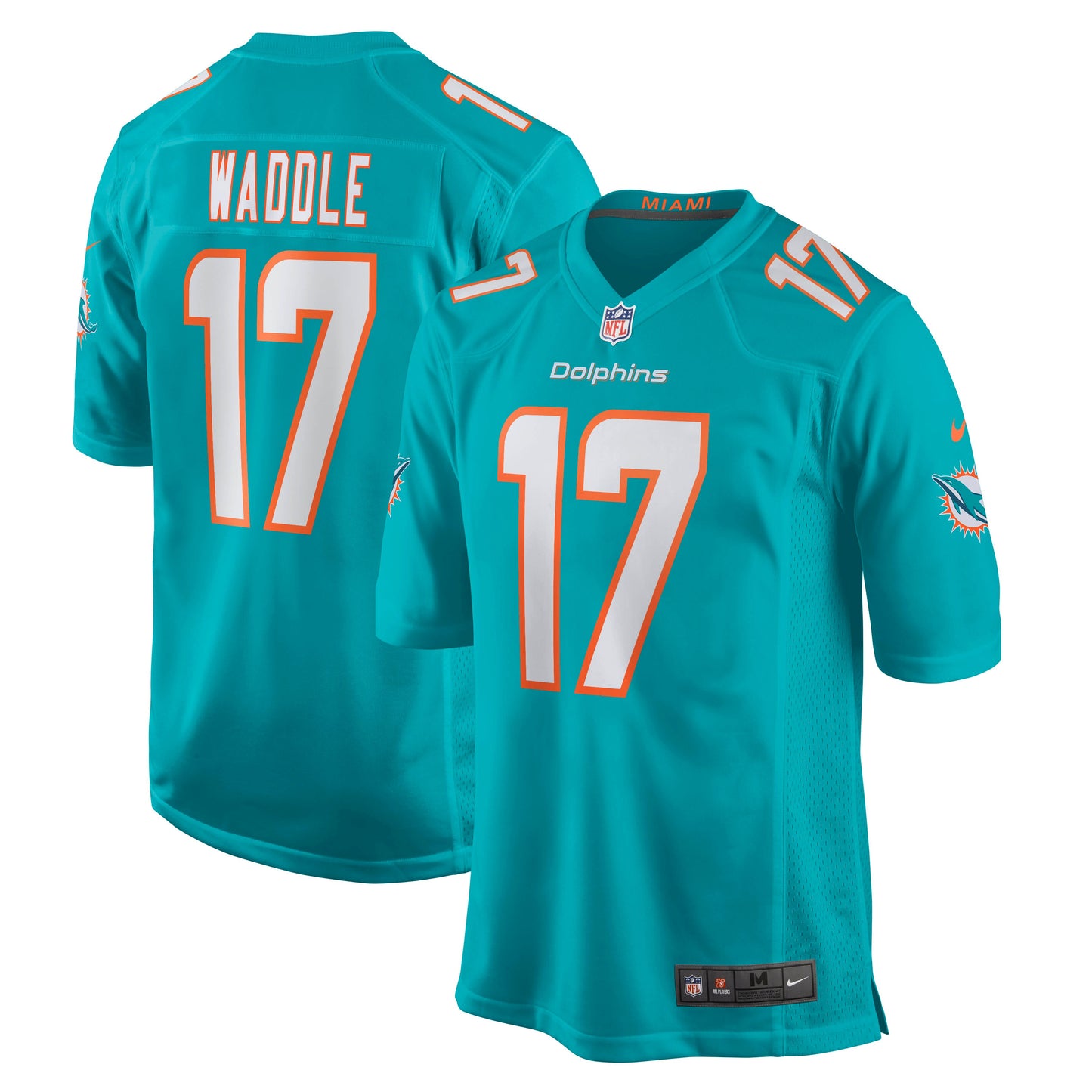 Jaylen Waddle Miami Dolphins Nike Game Player Jersey - Aqua