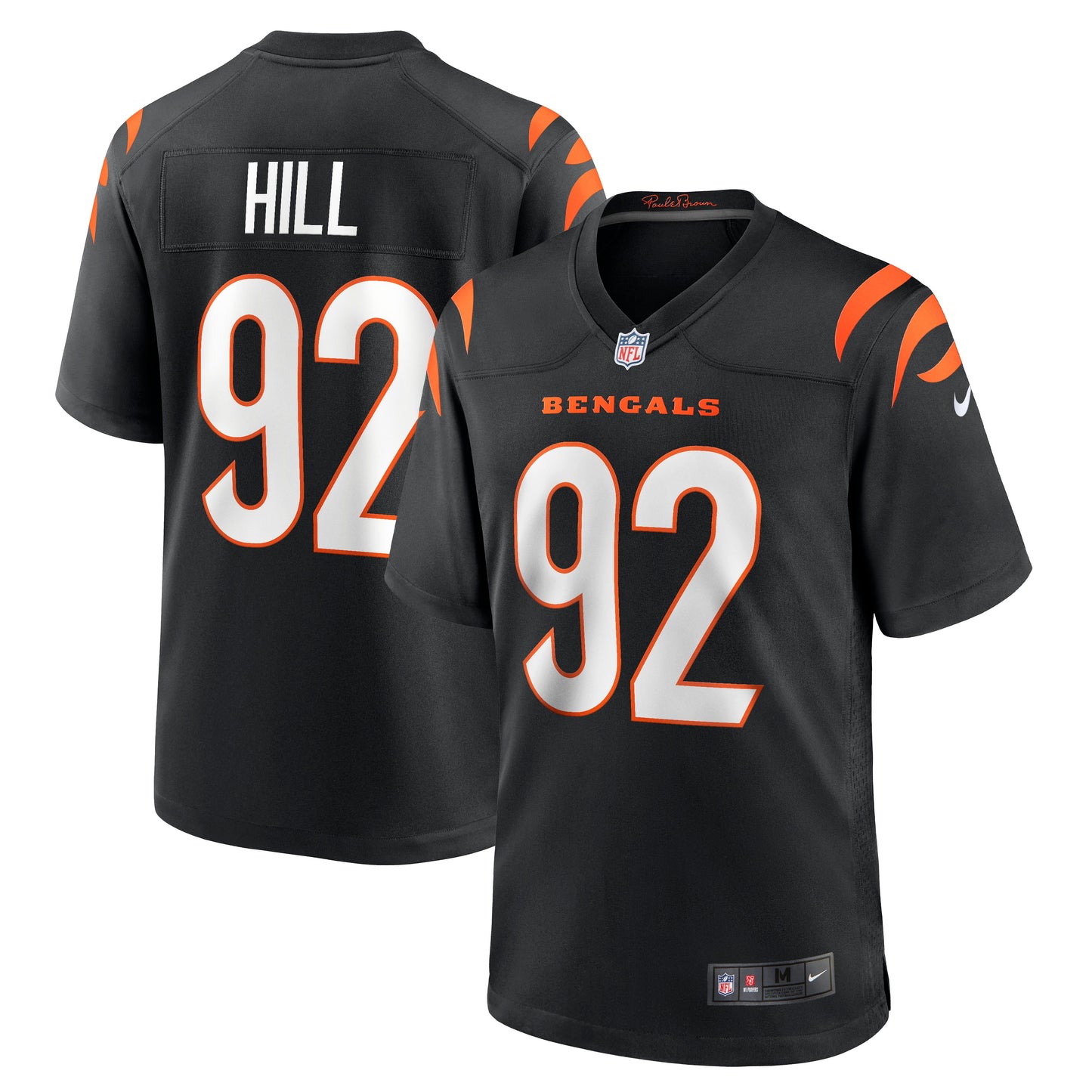 B.J. Hill Cincinnati Bengals Nike Game Jersey - Black