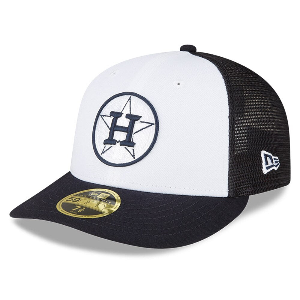 Houston Astros New Era 2023 On-Field Batting Practice Low Profile 59FIFTY Fitted Hat - White/Navy