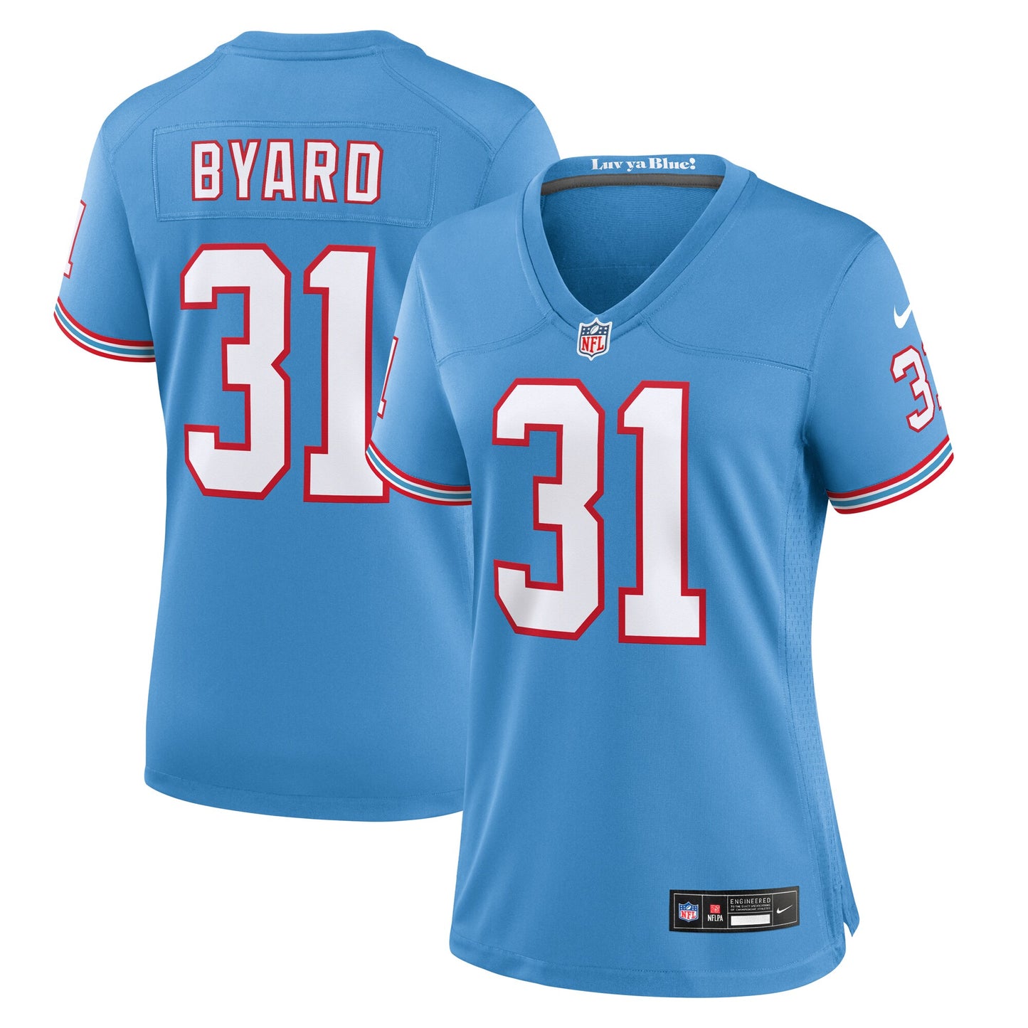 Kevin Byard Tennessee Titans Nike Women's Oilers Throwback Player Game Jersey - Light Blue